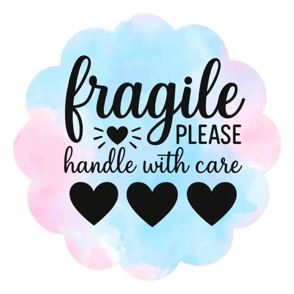 Fragile Handle With Care Stickers – 2" Round Labels – 100 PCS – 15 Color Options - Picture 14 of 15